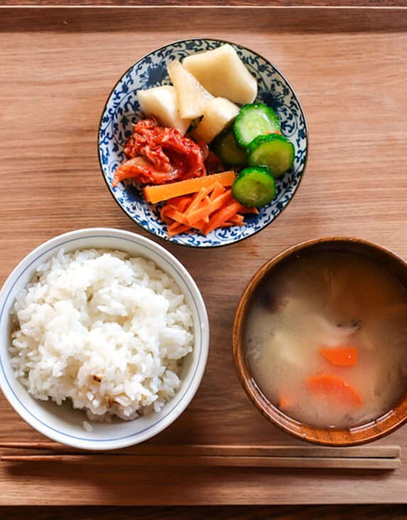 月霞の朝ごはん白米